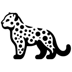 Leopard cub silhouette