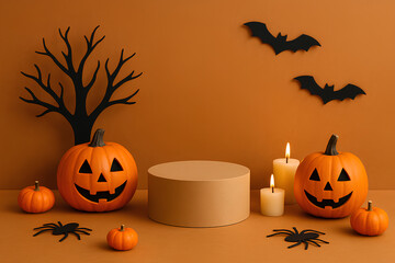 halloween background with pumpkin