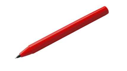 Bright Red Marker Isolated on Clean White Background