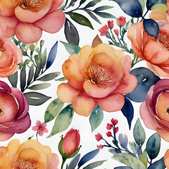 seamless pattern with roses