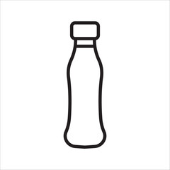 Bleach bottle icons set. Outline set of bleach bottle vector icons, vector illustration on white background