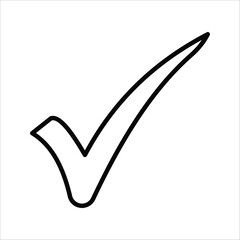 Check Mark Icon set, vector illustration on white background. color editable