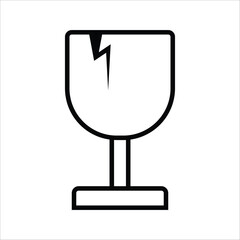 water glass icon set, Glass of water and water drop line icon. vector illustration on white background