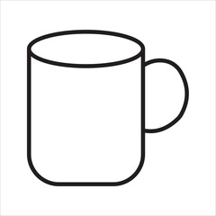 water glass icon set, Glass of water and water drop line icon. vector illustration on white background