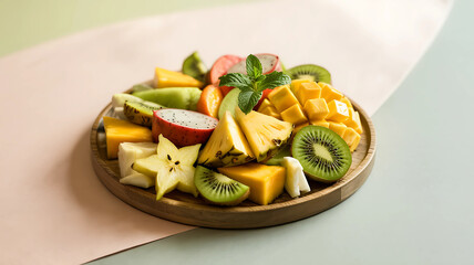 fruit salad in a plate