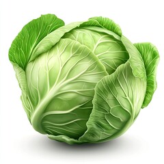 Obraz premium Vibrant Green Cabbage: A Fresh and Healthy Vegetable Close-up Image