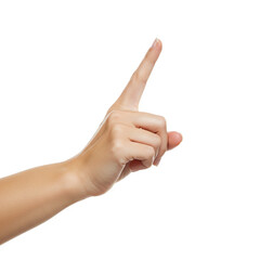 One or point hand gesture on transparent background PNG Generative AI