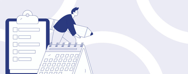 Invite friends to conduct questionnaire flat vector concept operation hand drawn illustration
