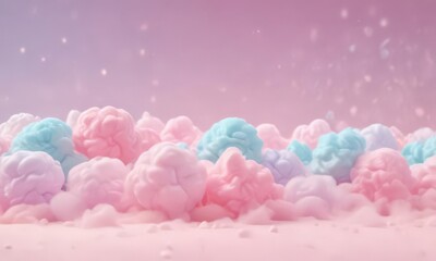 Dreamy pastel cotton candy gradient background ,  illustration,  backdrop,  romantic