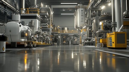 Fototapeta premium Modern industrial factory interior