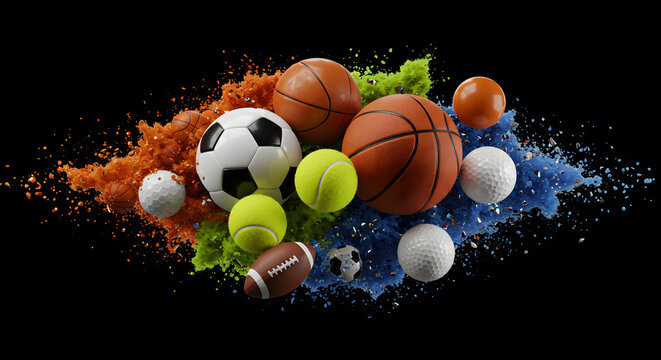 An energetic and colorful 3D