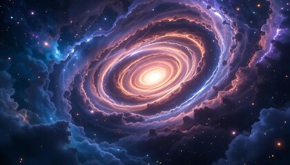 Luminous Cosmic Vortex Galaxy Swirl
An abstract background of a luminous cosmic vortex swirling with galaxies and stardust in rich blue and black tones, ideal for space-themed wallpapers and futuristi