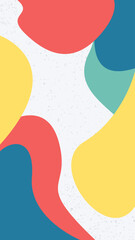 Dynamic liquid flat design background in vintage color.  Vector illustration. Suitable for web design, posters, social media post and decoration.