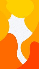 Dynamic liquid flat design background in orange color.  Vector illustration. Suitable for web design, posters, social media post and decoration.