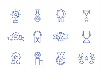 medal, trophy, prize icon. Winner award icon set. Award quality icon. vector illustration