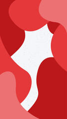 Dynamic liquid flat design background in red color.  Vector illustration. Suitable for web design, posters, social media post and decoration.