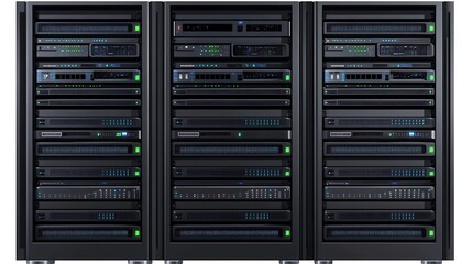 Naklejka premium Server Racks Data Center IT.