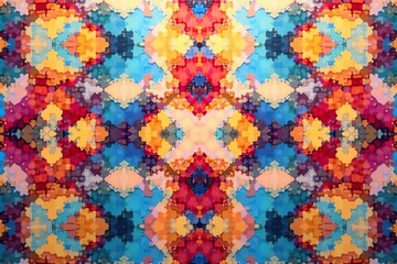 Geometric shapes repeating in a rhythmic sequence, creating a structured visual , repetition, minimalist, simple