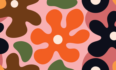 Abstract Composition of Colorful Fluid Shapes
