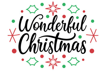    Merry Christmas typography vector illustration.
