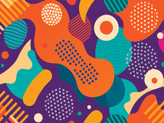 Abstract Geometric Composition with Organic Forms