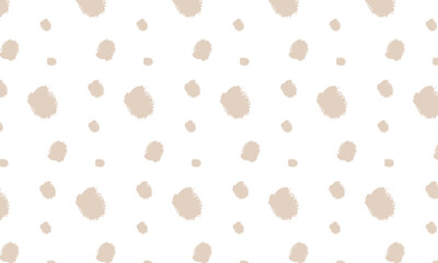 Hand drawn dotted seamless pattern in grungy style. rough organic hand drawn polka seamless pattern.  perfect for fabric, packaging, wallpapers, and trendy minimalist backgrounds.