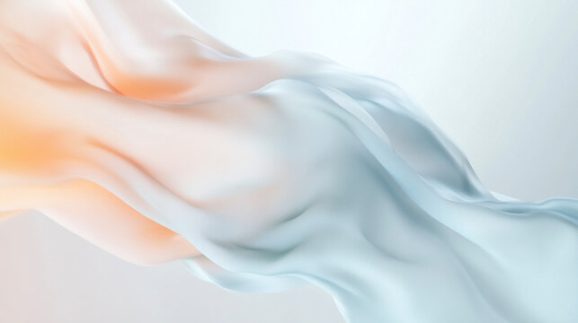 オーガンジーのような質感の柔らかくたなびく布（教育・デザイン・ビジネス）