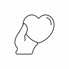 heart hand icon vector sign