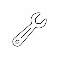 Repair tool wrench icon vector sign