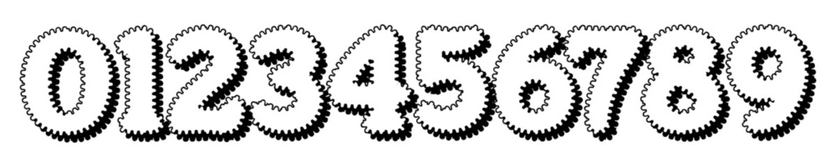 blue color numbers art icon vector symbol logotype design. numbers 0 to 9 sign. illustration file letter and T-Shirt design and elements. 