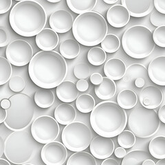 Abstract White Circles Background. Modern Geometric Pattern Design