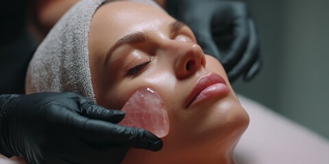 A relaxing beauty treatment with a face massage shows indulgence and self-care. Perfect for spas, beauty brands, or skincare services. Download now to promote wellness and relaxation.
