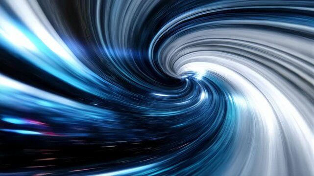 Abstract hyper warp speed animation featuring colorful vortex tunnel and streaks, modern and creative digital background