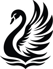Clean Heraldic Swan