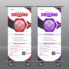 Professional Unique Corporate Roll Up Banner design for business events, presentations and for marketing in print ready