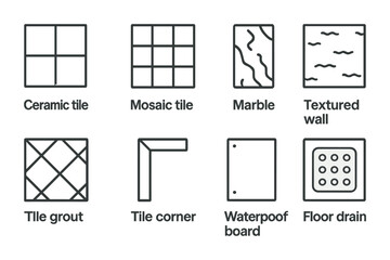Construction and renovation line icons set – linear, outline, building materials symbols