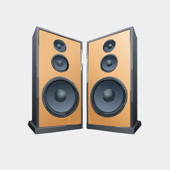 Fototapeta premium speakers isolated on white background