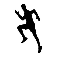 Athletic Runner Silhouettes for Sports Design