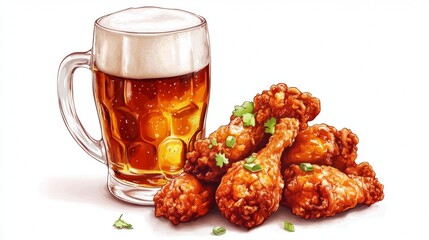 crispy chicken tenders, and beer: pint of perfect pub grub