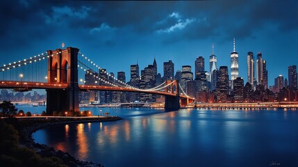 Fototapeta premium Midnight Metropolis Elegance