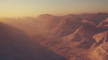 Fototapeta premium Majestic Sunset Over Canyon Landscape: A Breathtaking View of Arizona's Natural Beauty