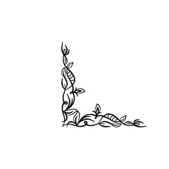 Vintage Calligraphic Corners Decoration