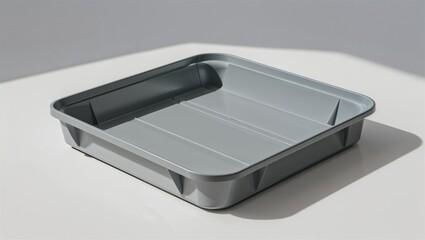 Photorealistic image of a portable storage basket with anti-rust finish on a white background