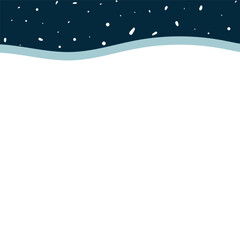 Night Sky With Snow Vector