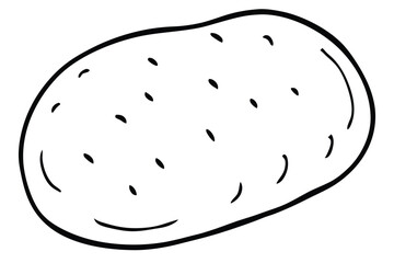Potato Vegetable Vector Illustration Isolated on White Background

