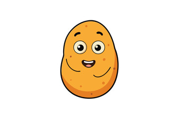 Potato Vegetable Vector Illustration Isolated on White Background

