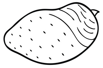 Sweet Potato Vegetable Vector Illustration Isolated on White Background


