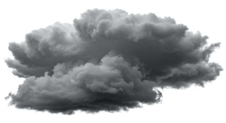 Dark Cloud Isolated Against White Sky Weather Element
