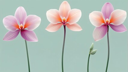 Translucent flowers with delicate petals in an elegant, minimalist composition17
