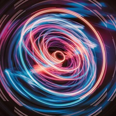 Flat geometric round shapes and dynamic lines abstract background vector illustration for placards brochures posters and banners